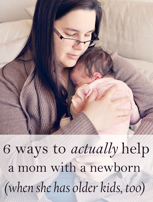 6 Ways to Help a Mom with a Newbond AND Other Kids | Running With Spears #newbaby #actsofkindness #tangiblehelp 