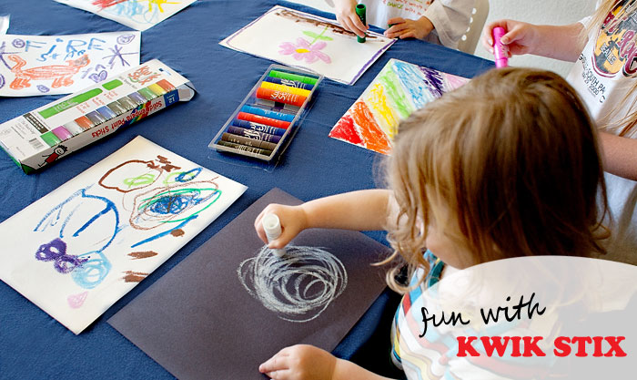 Kwik Stix - Fun, mess free paint sticks! Simple enough a 2 yar old can use! |a review by Running With Spears #kidsartsupplies