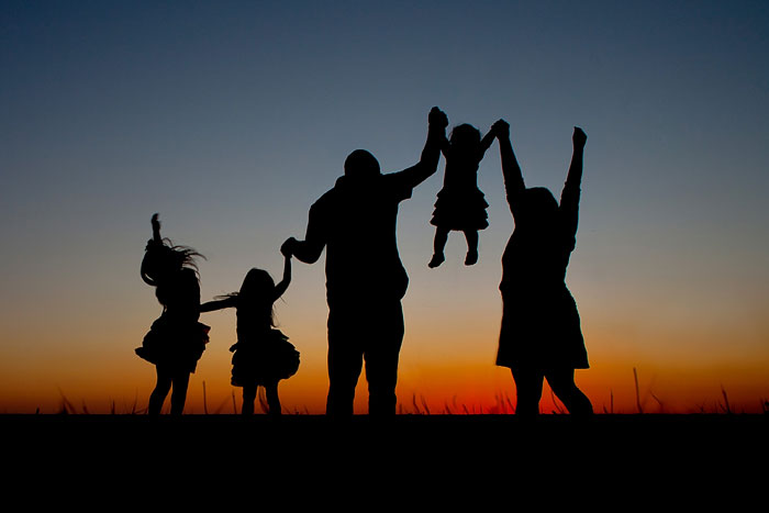 Family silhouette picture! | Running With Spears #photography 