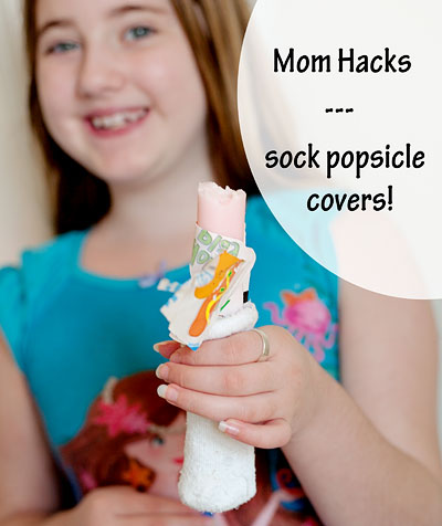 mom hacks - using baby socks to keep hands from freezing! | Running With Spears #parenthacks #summer