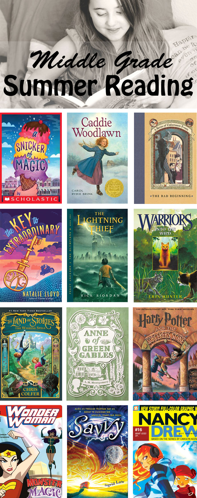 Summer Reading list for 8-12 year old girls! | Running With Spears #middlegrade #booklist