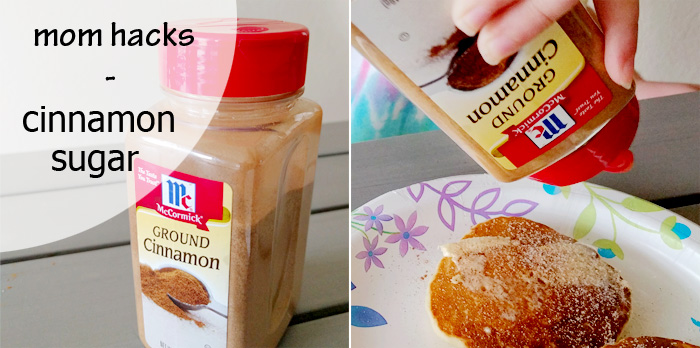 Mom hacks: cinnamon-sugar mix in your old cinnamon bottle | Running With Spears #parenthacks #parenting #lifehacks 