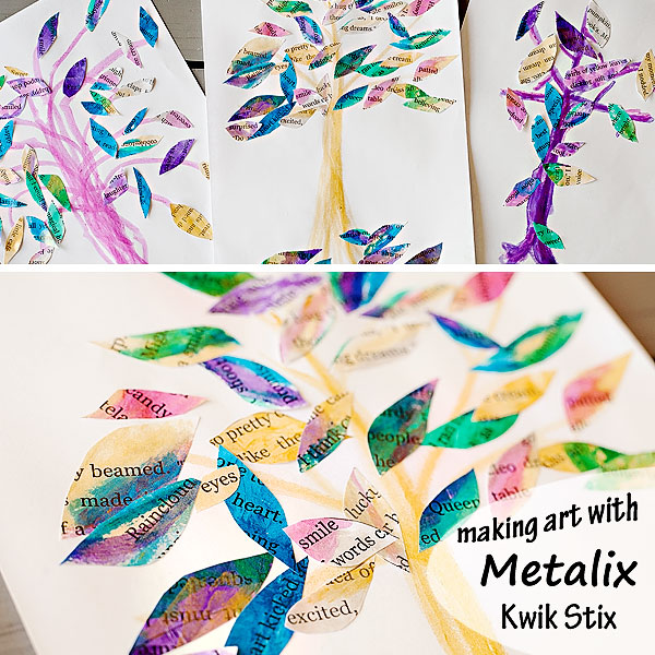 Sheer, shimmery, sparkly-gorgeous mess free art with Metalix Kwik Stix | Running With Spears #kidsartsupplies #giftideas