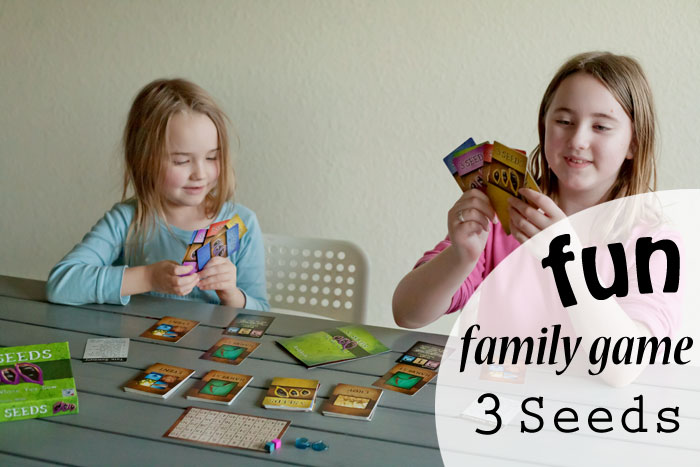 3 seeds card game - fun light strategy card game for ages 8 and up! | Running With Spears #familyfun #gamenight