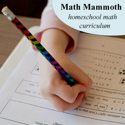 Math Mammoth - homeschool math curriculum! Review of the first grade curriculum by Running With Spears. #hsreviews #mammothmath #homeschoolmath