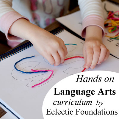 Hands-on, old fashioned language arts curriculum for beginning readers: Eclectic Foundations Language Arts Level A | Review by Running With Spears  #languagearts #eclecticeducation