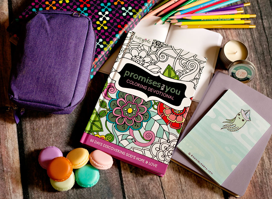 Faithgirlz Promises For You Coloring Devotional 60 Days Discovering God’s Hope And Love - Review by Running With Spears #coloringdevotional #tweendevotional #faithgirlz