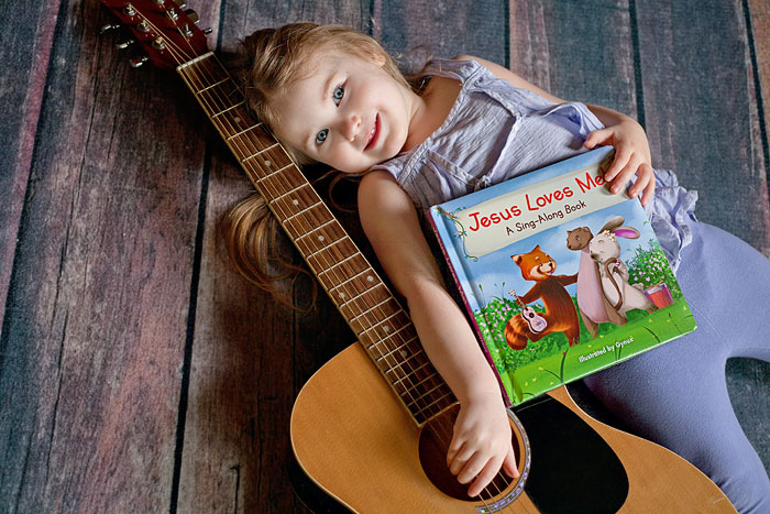 Jesus Loves Me! a Sing-Along Board Book for ages 2-6 - I LOVE the illustrations, such a sweet book, and precious verses of the song I never knew! | Review of free copy by Running With Spears #jesuslovesme #zonderkidz #boardbook