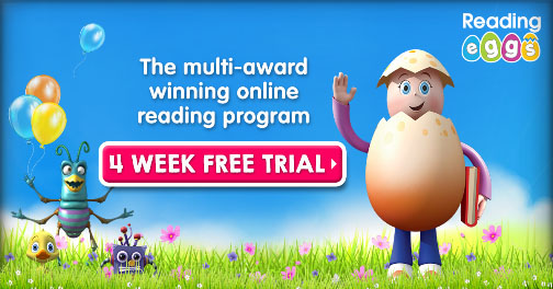 Four Week Free Trial of Reading Eggs - online reading program. 